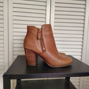 Aldo Tan Leather Ankle Booties